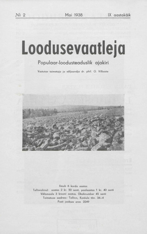 Loodusevaatleja : populaar-loodusteaduslik ajakiri ; 2 1938-05-28