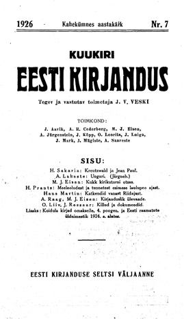 Eesti Kirjandus ; 7 1926