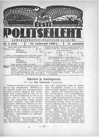 Eesti Politseileht ; 4 1930