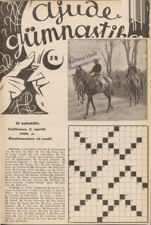 Ajude Gümnastika : ristsõnamõistatuste ajakiri ; 14 1936-04-02