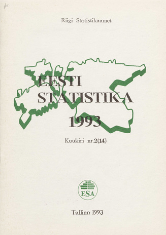 Eesti Statistika Kuukiri = Monthly Bulletin of Estonian Statistics ; 2(14) 1993-03-25