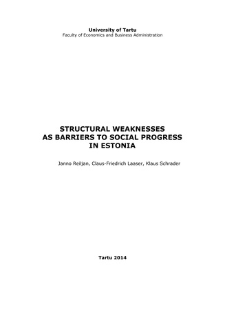 Structural weaknesses as barriers to social progress in Estonia