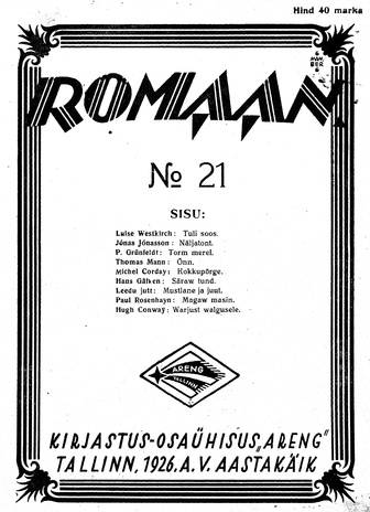 Romaan ; 21 (111) 1926-11