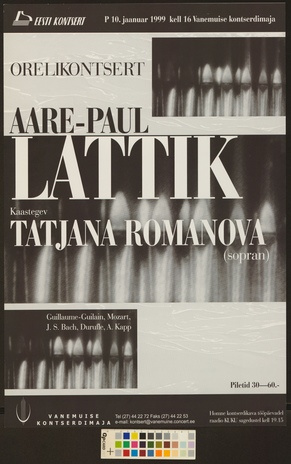 Aare-Paul Lattik, Tatjana Romanova : orelikontsert 