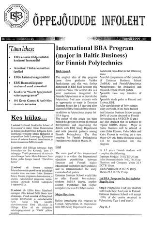 Õppejõudude Infoleht ; 1999-04