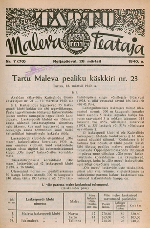 Tartu Maleva Teataja ; 7 (70) 1940-03-28