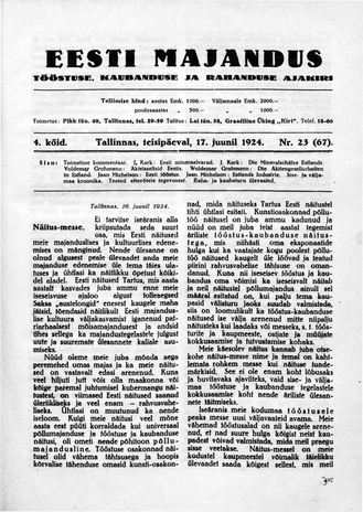 Eesti Majandus ; 23 1924-06-17