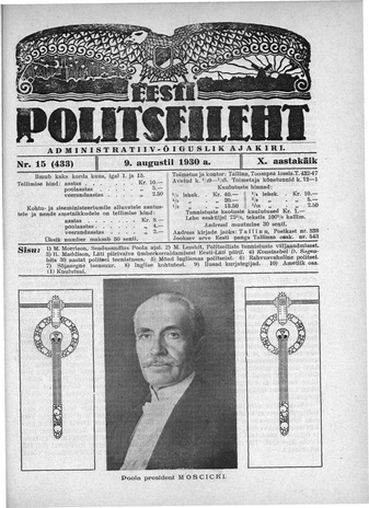 Eesti Politseileht ; 15 1930