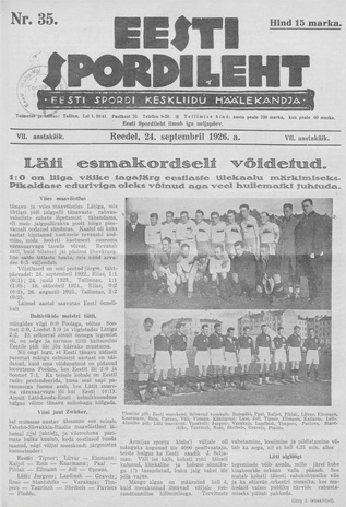 Eesti Spordileht ; 35 1926-09-24
