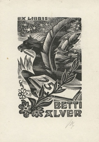 Betti Alver 75 ex libris 