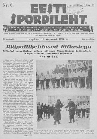 Eesti Spordileht ; 6 1928-02-11