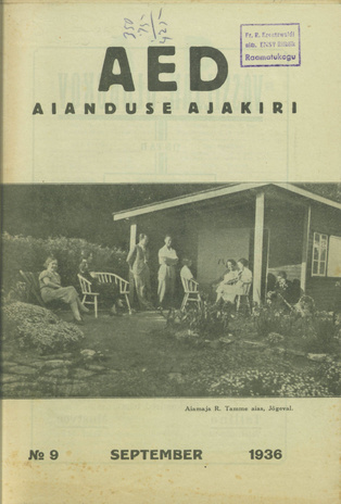 Aed : aianduse ajakiri ; 9 1936-09