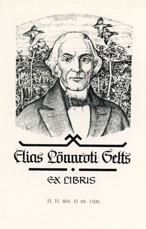Elias Lönnroti Selts ex libris 