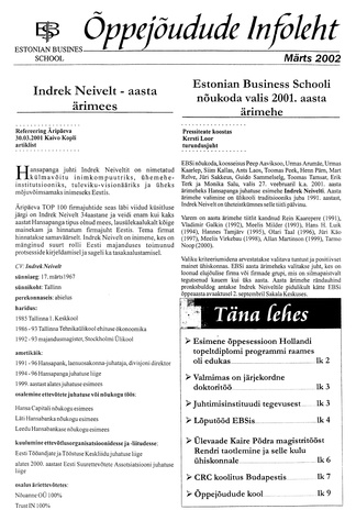 Õppejõudude Infoleht ; 2002-03