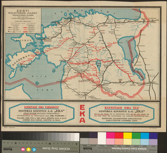 Eesti raudteede kaart : 1926.a. väljaanne