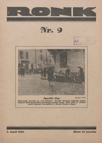 Ronk : perekonna ajakiri ; 9 (165) 1927-05-01