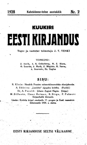 Eesti Kirjandus ; 2 1928