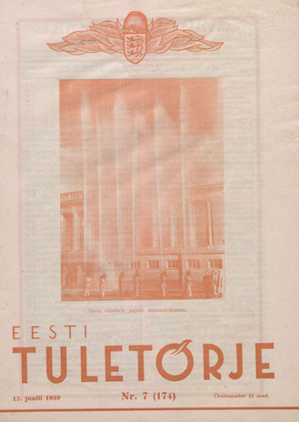 Eesti Tuletõrje : tuletõrje kuukiri ; 7 (174) 1939-07-17