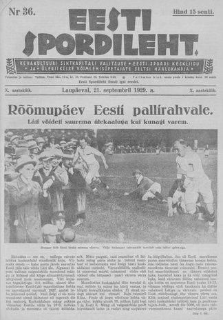 Eesti Spordileht ; 36 1929-09-21