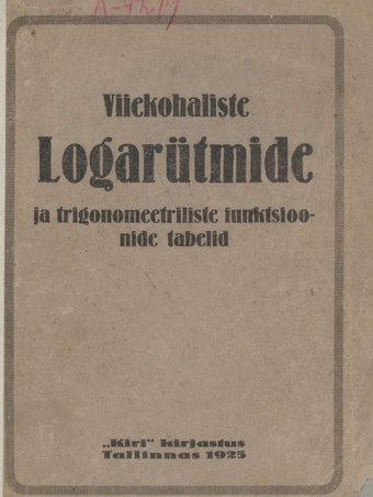 Viiekohaliste logarütmide ja trigonomeetriliste funktsioonide tabelid