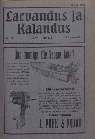 Laevandus ja Kalandus ; 4 1931-04