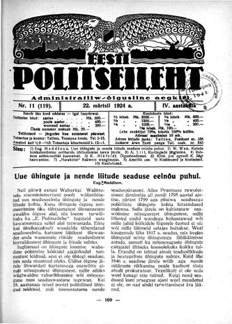 Eesti Politseileht ; 11 1924