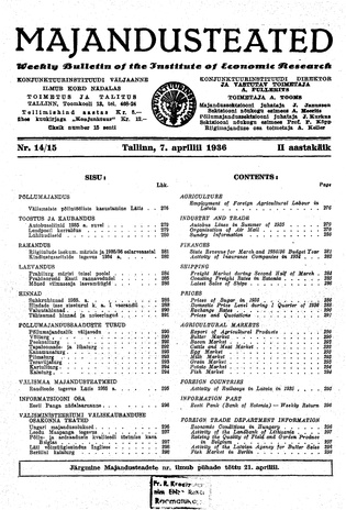 Majandusteated ; 14-15 1936-04-07