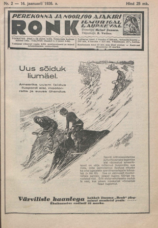 Ronk : perekonna ja noorsoo ajakiri ; 2 1926-01-16
