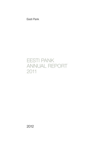 Eesti Pank. Annual report ; 2011