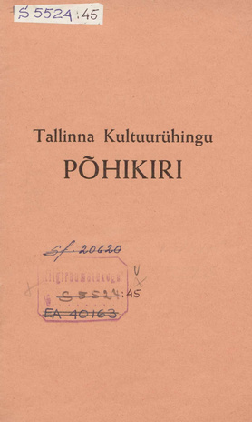 Tallinna Kultuurühingu põhikiri