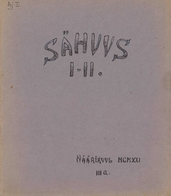 Sähvus ; 1-2 1921