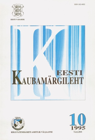 Eesti Kaubamärgileht ; 10 1995-10