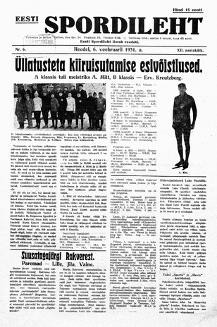 Eesti Spordileht ; 6 1931-02-06