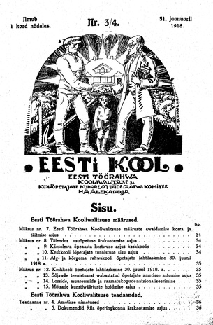 Eesti Kool ; 3-4 1918-01-31