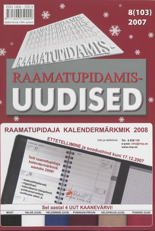 Raamatupidamisuudised : RUP : majandusajakiri ; 8 (103) 2007