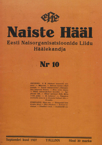 Naiste Hääl ; 10 1927-09