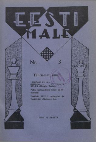 Eesti Male : Eesti Maleliidu häälekandja ; 3 1938-03