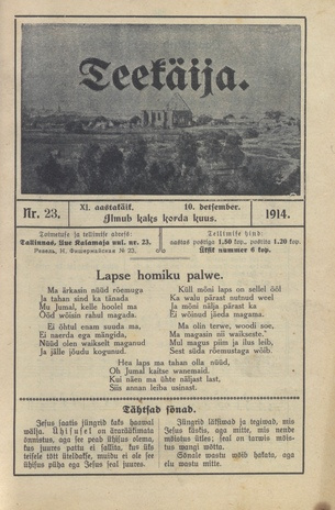 Teekäija : Eesti Baptisti Koguduse Ühenduse häälekandja ; 23 1914-12-10