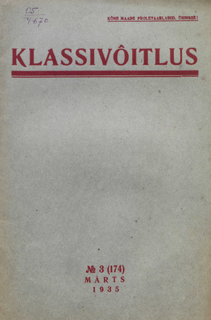 Klassivõitlus ; 3 (174) 1935-03