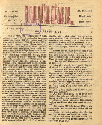 Hääl : kunsti, teaduse ja belletristika kuukiri ; 11-18 1937-09-25