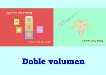 Doble volumen - Juguetes y ropa para niños pequeños 