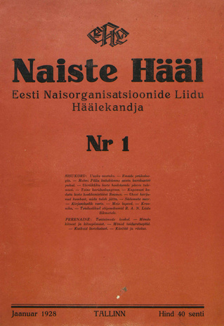 Naiste Hääl ; 1 1928-01