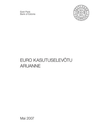 Euro kasutuselevõtu aruanne ; 2007-05