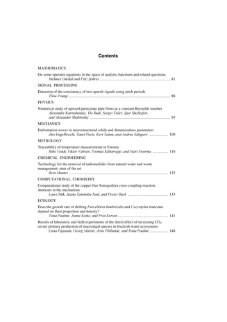 Proceedings of the Estonian Academy of Sciences [Mathemathics. Mechanics. Physics. Chemistry] ; 2 2013