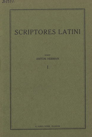Scriptores latini. 1.