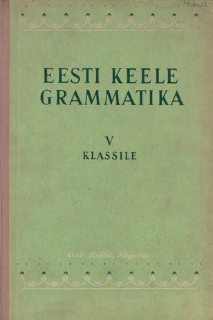Eesti keele grammatika V klassile