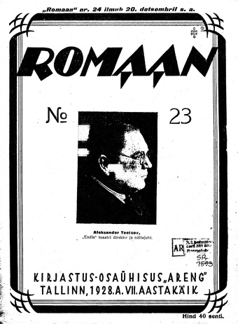 Romaan ; 23 (161) 1928-12