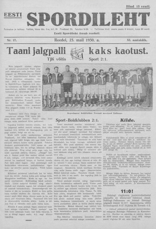 Eesti Spordileht ; 17 1930-05-23