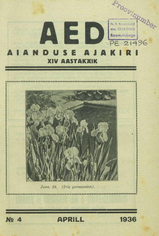 Aed : aianduse ajakiri ; 4 1936-04