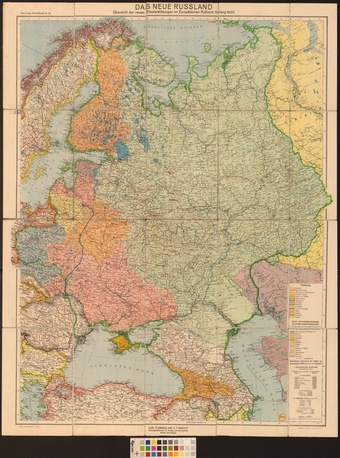 Das neue Russland : Übersicht der neuen Staatenbildungen im Europäischen Russland, Anfang 1920 